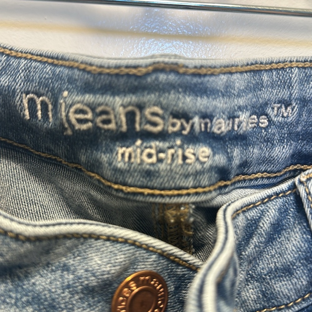 M Jeans By Maurices Distressed Cropped Jeans Size 12 - Picture 5 of 7